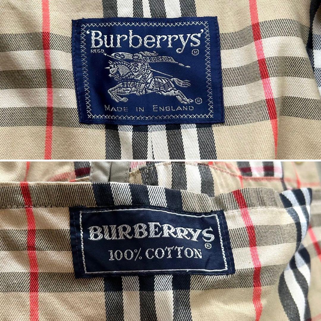 【希少L 美品】バーバリー　トレンチコート　ノバチェック ベルト完備　ベージュ