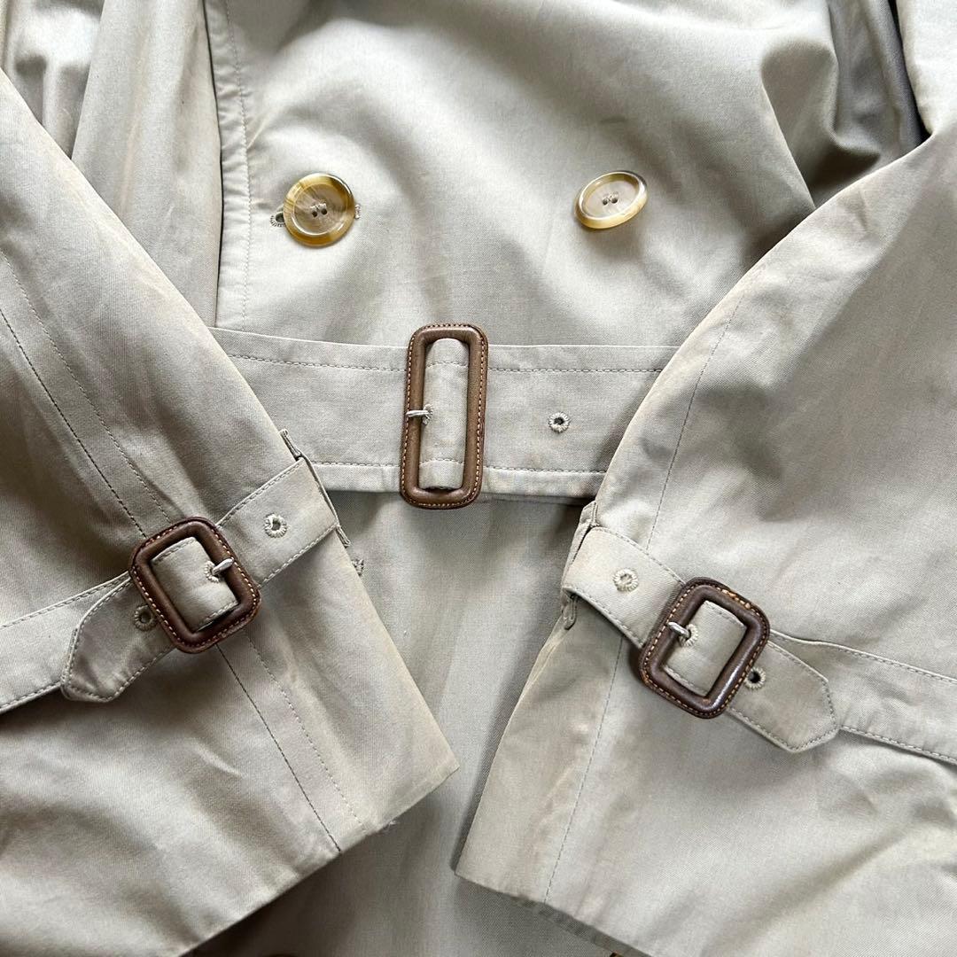 【希少L 美品】バーバリー　トレンチコート　ノバチェック ベルト完備　ベージュ