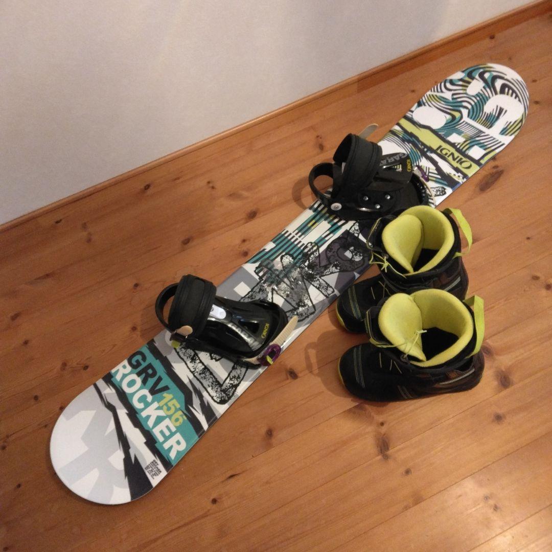 よ*の様 IGNO GRAVIS ROCKER スノーボードとブーツセット