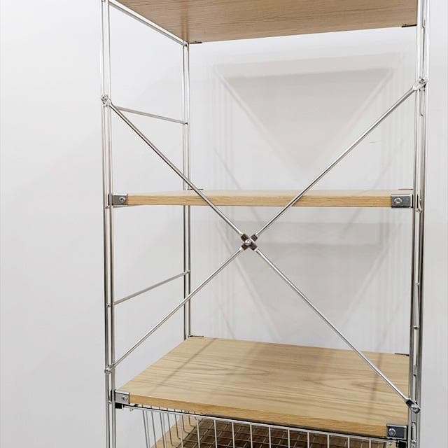 無印良品ステンレスオーク材ユニットシェルフ