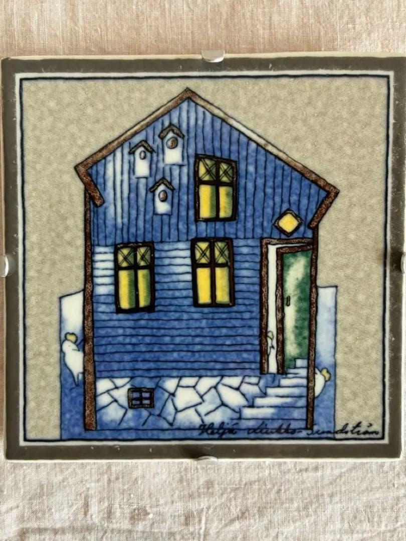 ARABIA FINLAND 青い家の置物