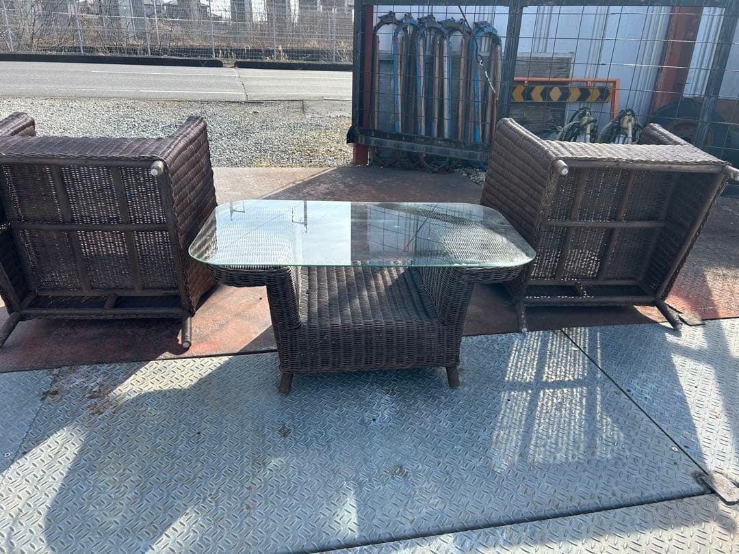 ガーデンテーブル3点セット 取引限定