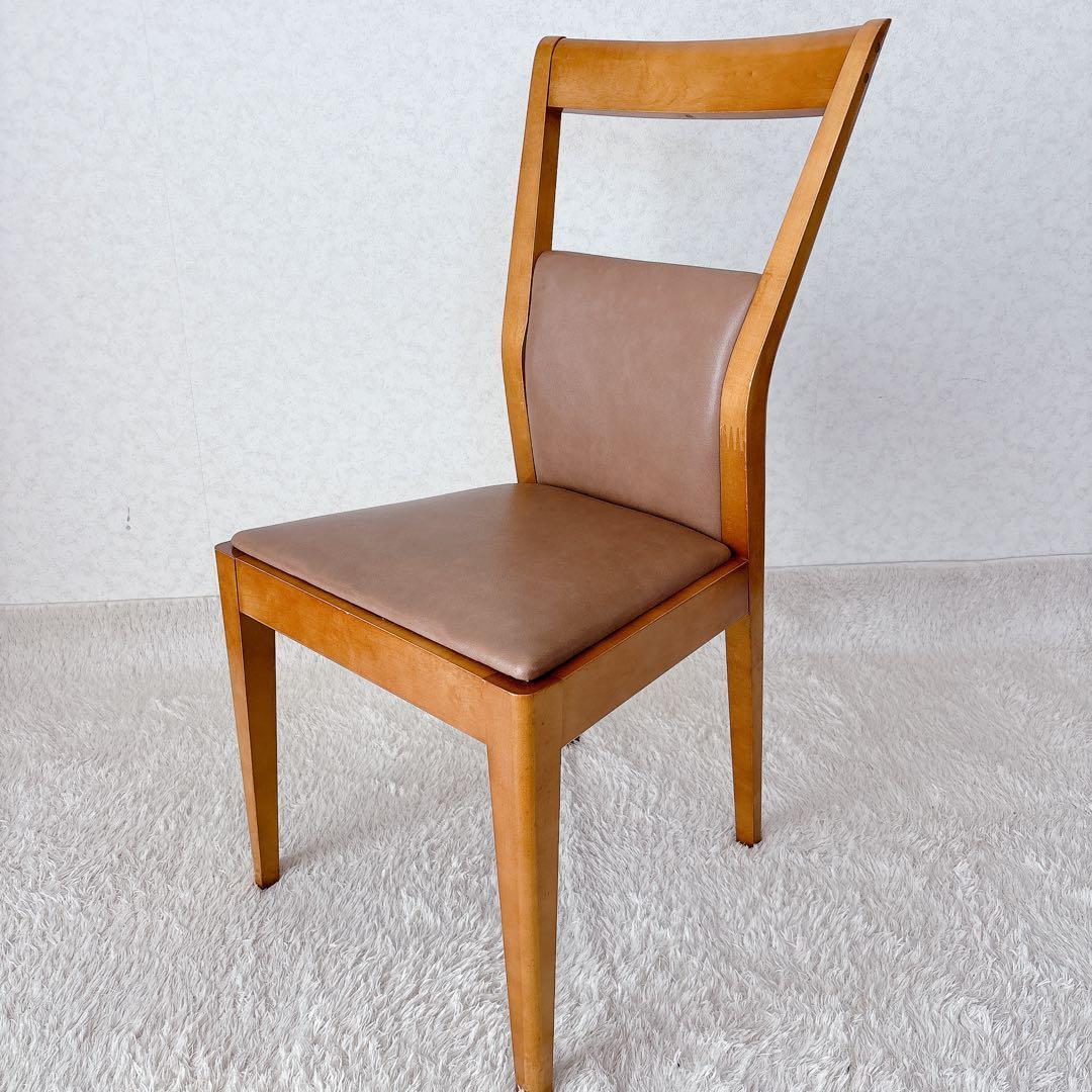 美品】MARUNI ダイニングチェア ブラウン 木製 マルニ木工