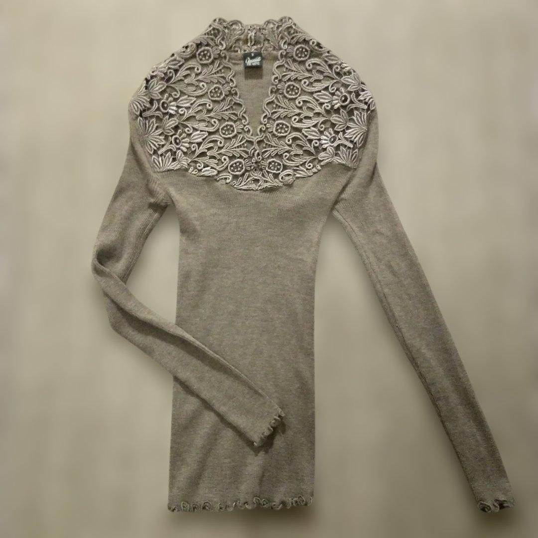 Oscalito シルク　ウール　オスカリート　レース　長袖トップス サイズ2