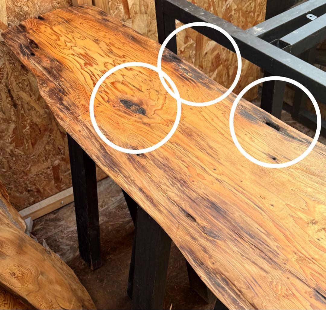 屋久杉　一枚板　天板・棚板　蜜蝋ワックス仕上