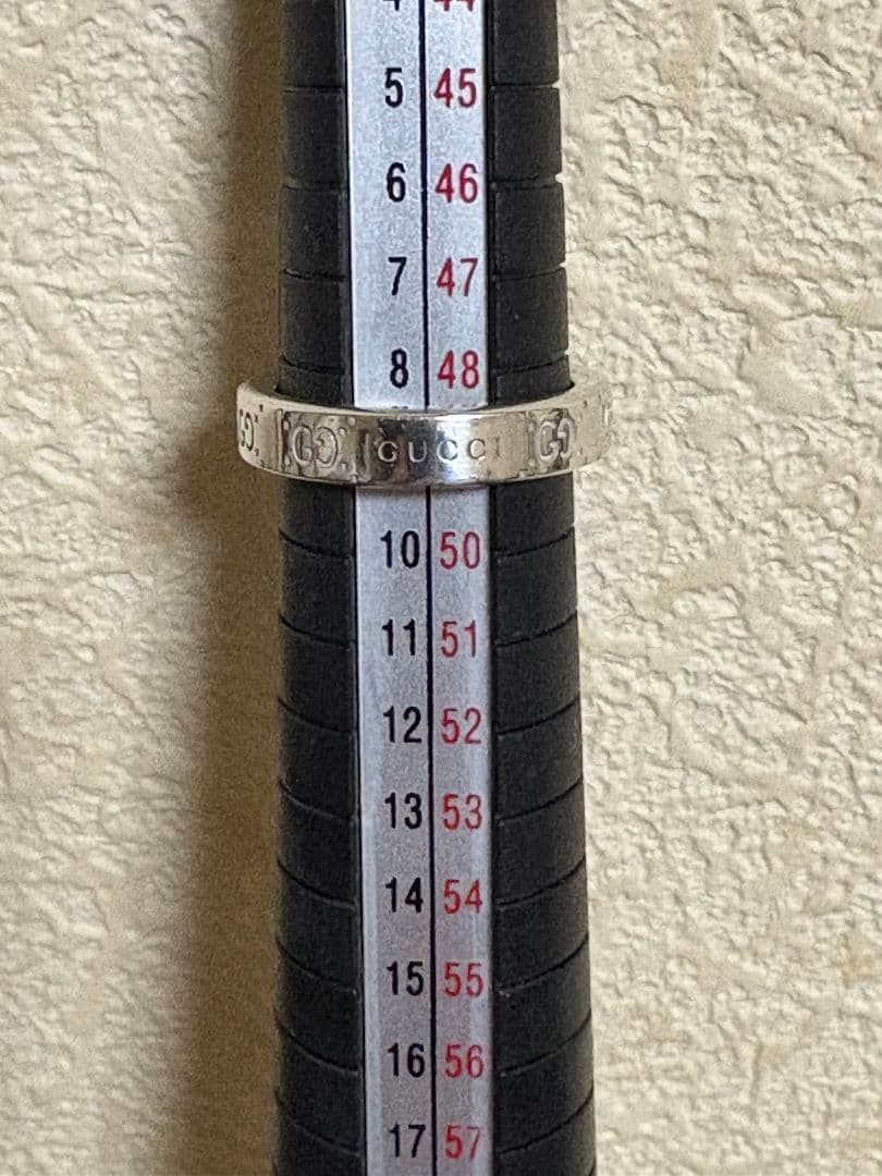 GUCCI グッチ ブランデッドGリング 　刻印サイズ:9号【箱/ポーチ付】