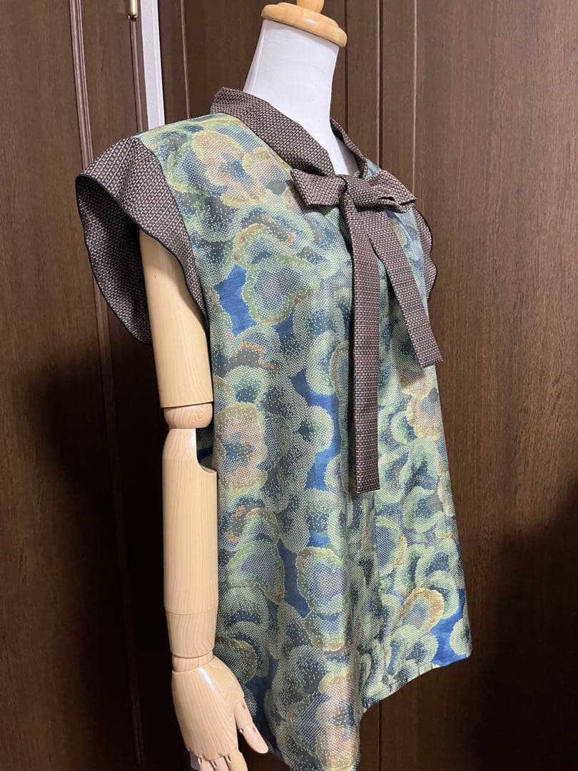 みふた様、専用【745】リボンブラウスグリーン系【746】リボンブラウス青、紫系