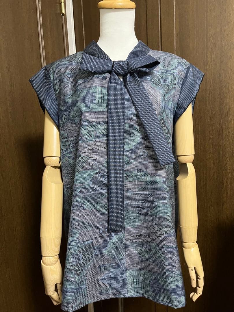 みふた様、専用【745】リボンブラウスグリーン系【746】リボンブラウス青、紫系