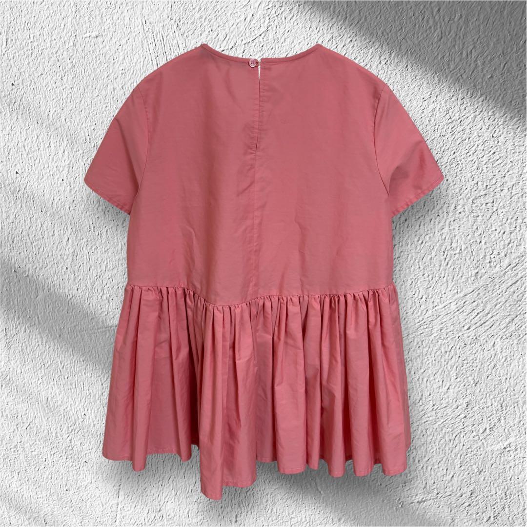 【極美品】ツルバイマリコオイカワ ペプラム ブラウス ピンク