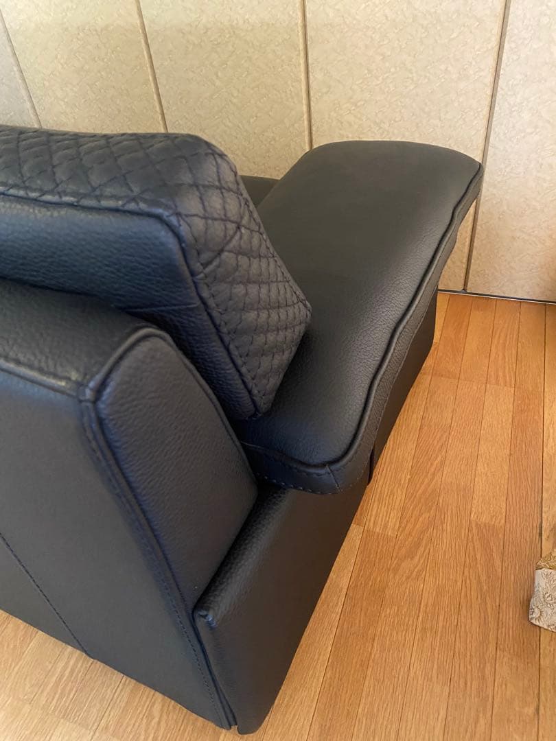 【展示品】ケルビン　ジョルマーニ　黒総革　購入約50万円　高級ソファ　美品