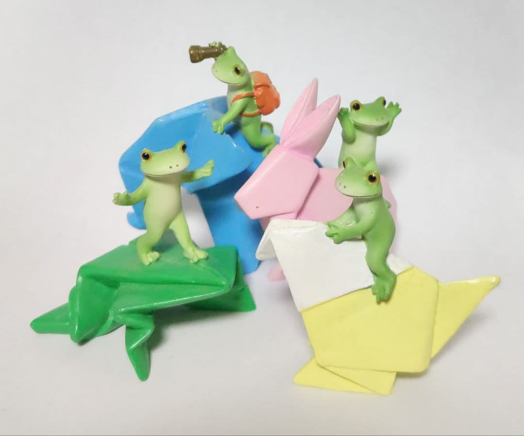 カエルのコポー　折り紙　コンプ　４体セットで　　コポー　置物　匿名配送