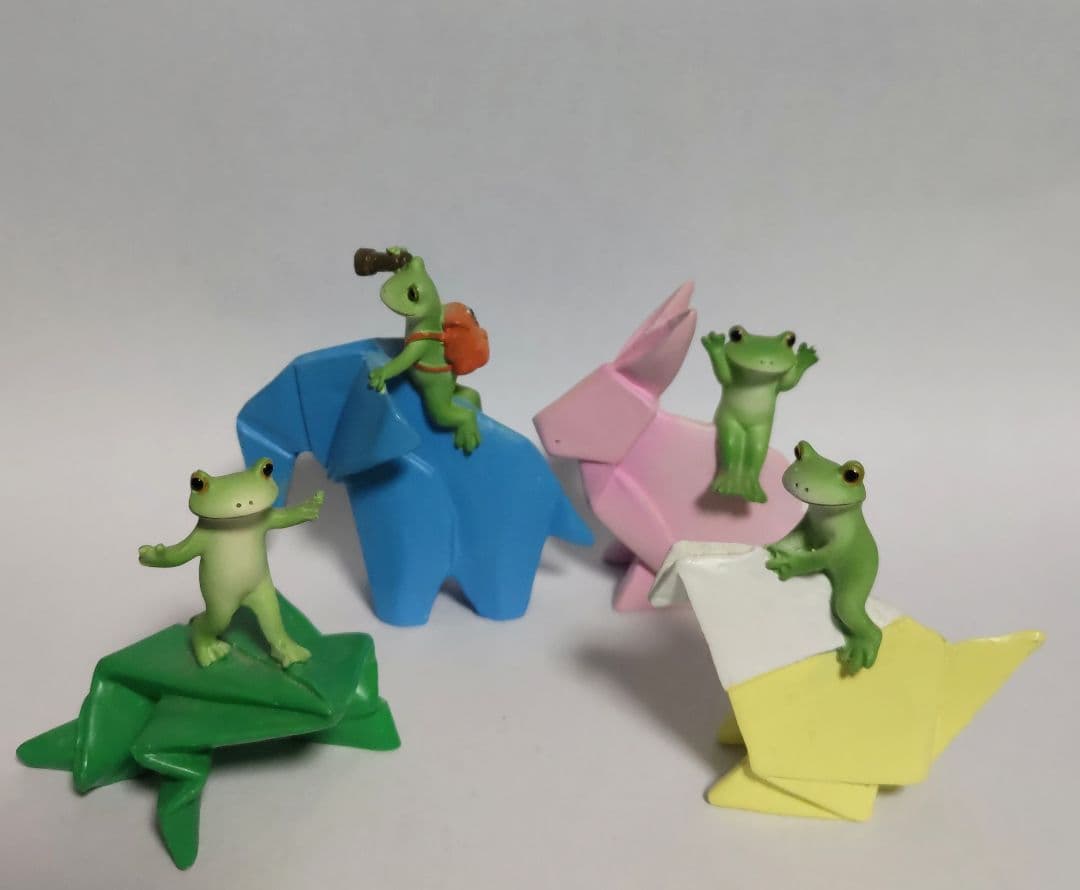 カエルのコポー　折り紙　コンプ　４体セットで　　コポー　置物　匿名配送