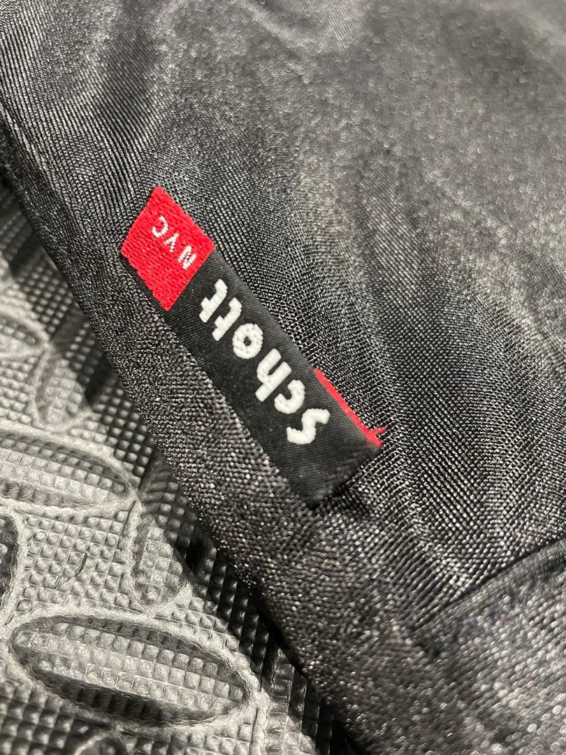 schott！！美品シングルライダース　ナイロンジャケット！メンズS ブラック