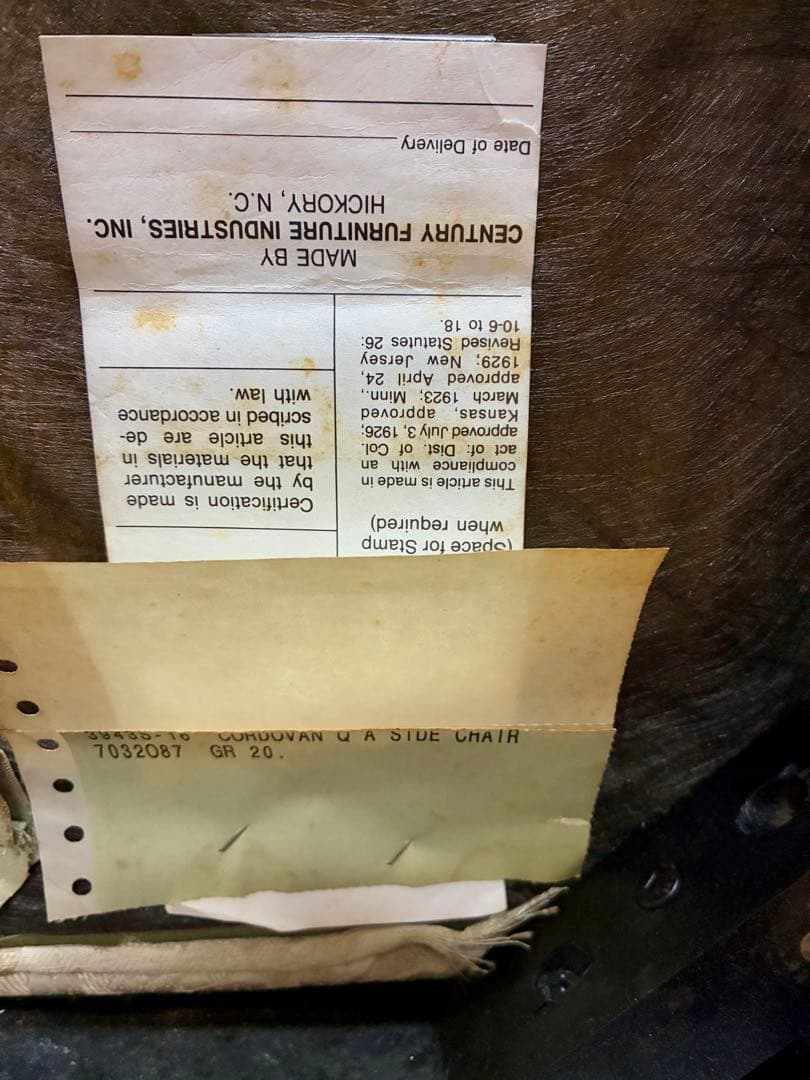 管406☆センチュリーファニチャー☆クイーンアンスタイル☆ダイニングチェアー2脚