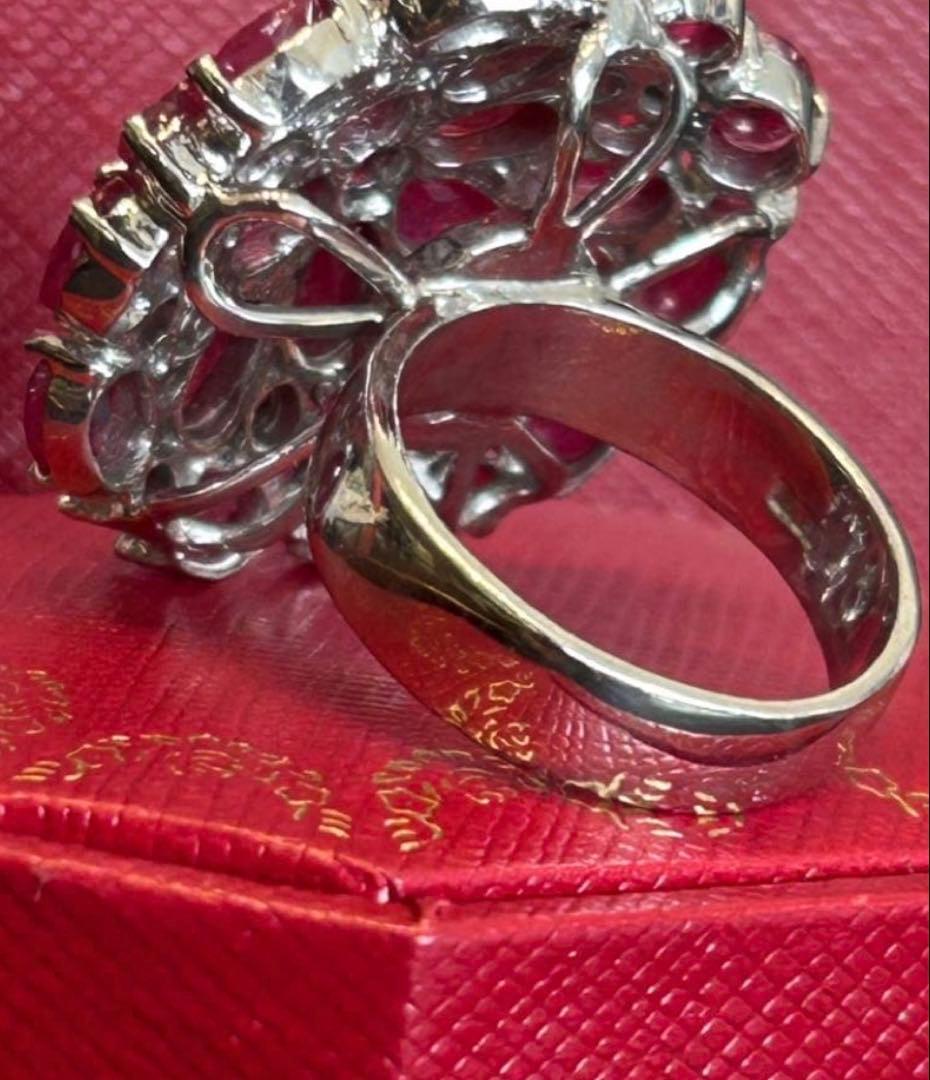 t*a様 天然ルビーデザインリング18号サイズ限定訳あり