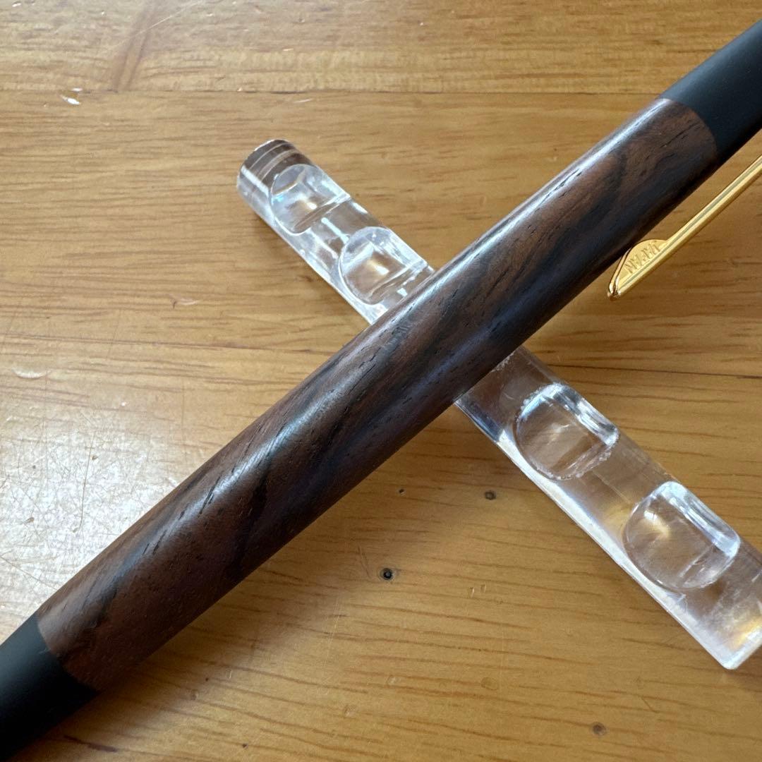 新品 野原工芸 シャーペン インドローズウッド 新型 ゴールド金具 付属品完備