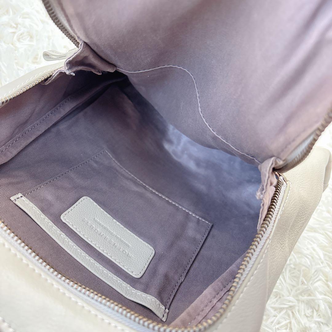 MOTHERHOUSE マザーハウス レザーリュック グレーベージュ ミニマトウ