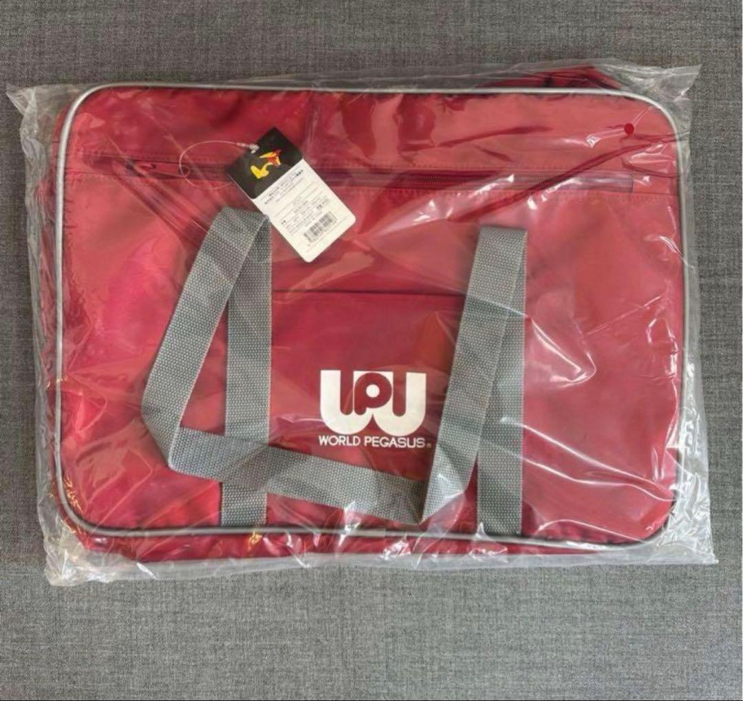 【はお様用】ワッペ　スクバ　ワールドペガサス　スクールバック　赤　新品未使用