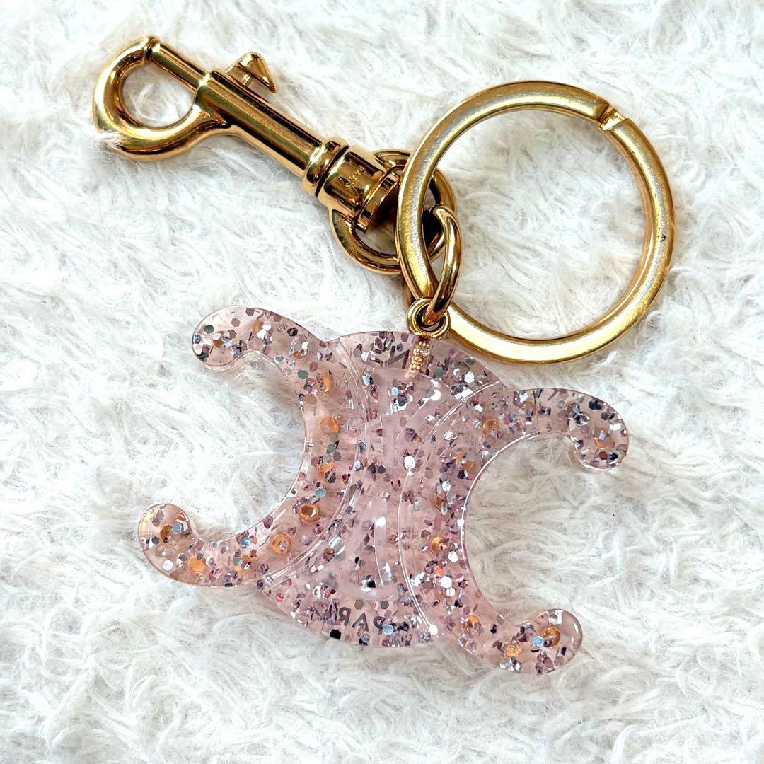 CELINE セリーヌ キーリング　トリオンフ ピンク系 チャーム