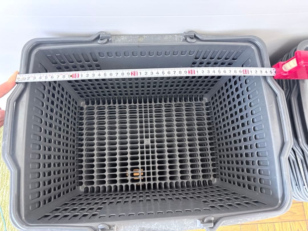 業務用 買い物かご35個＋キャスター台2台セット 店舗用品 中古