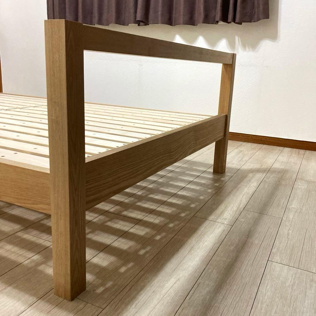 【自社配送エリア内限定販売】パっと見美品！MUJIセミダブルサイズベットフレーム