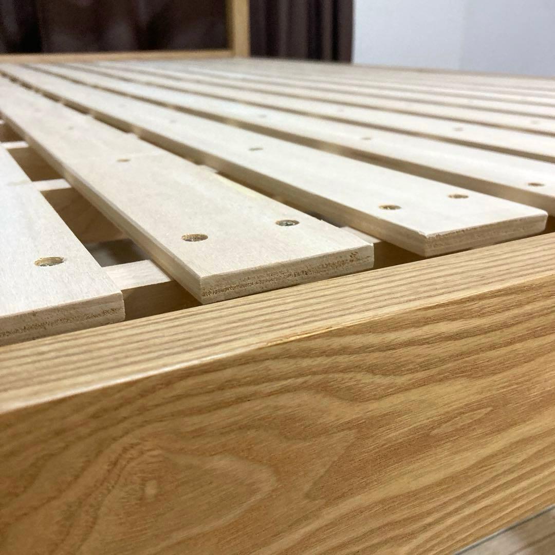 【自社配送エリア内限定販売】パっと見美品！MUJIセミダブルサイズベットフレーム