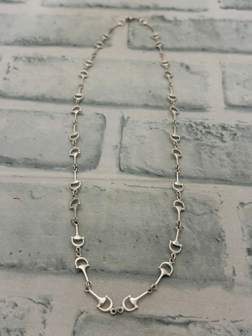 美品　ヴィンテージ　アメリカンシルバー　ホースビット　ネックレス　52cm