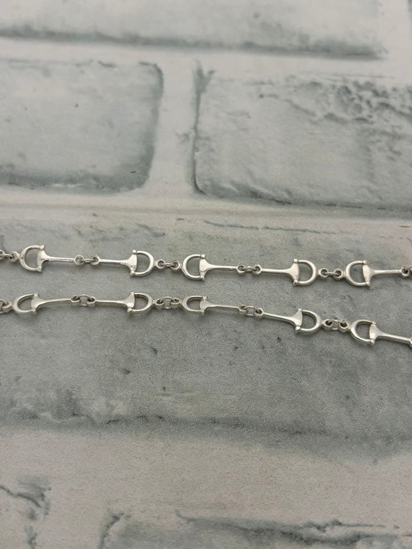 美品　ヴィンテージ　アメリカンシルバー　ホースビット　ネックレス　52cm