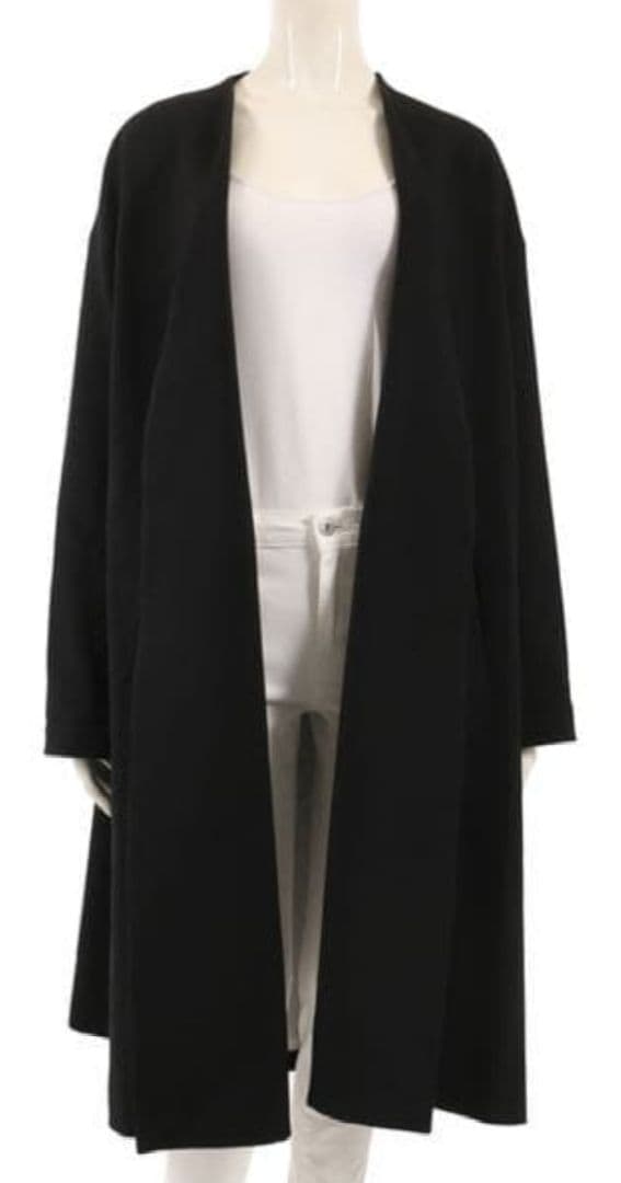 ENFOLD エンフォルド コート ダブルクロスフレアコート ブラック 38