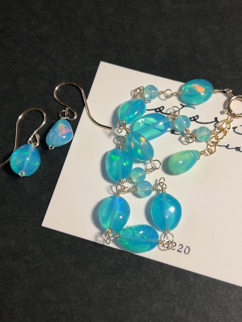 B82 シーブルーカラーオパールset