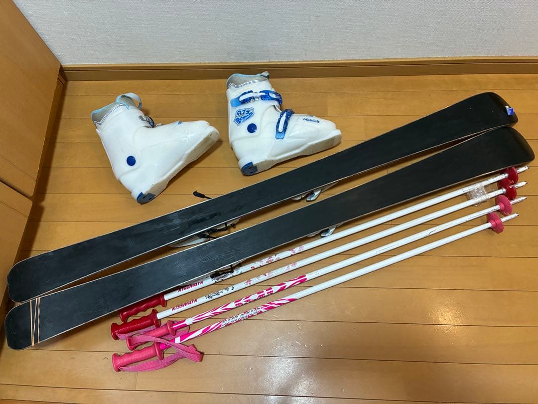 美品スキーセット板128cm靴23.0cm 120〜145cmくらいのお子様向け
