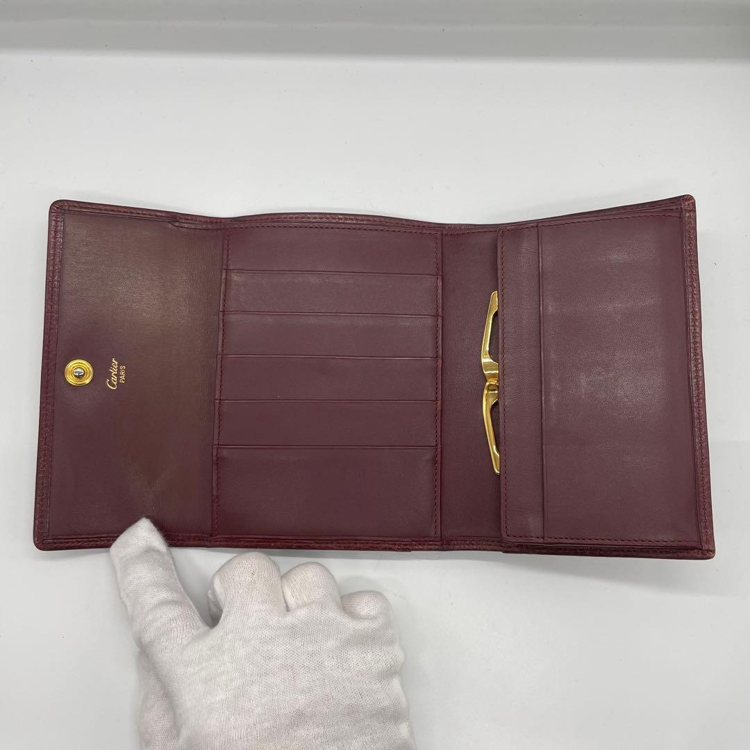 【美品】 Cartier カルティエ マストライン 折り財布