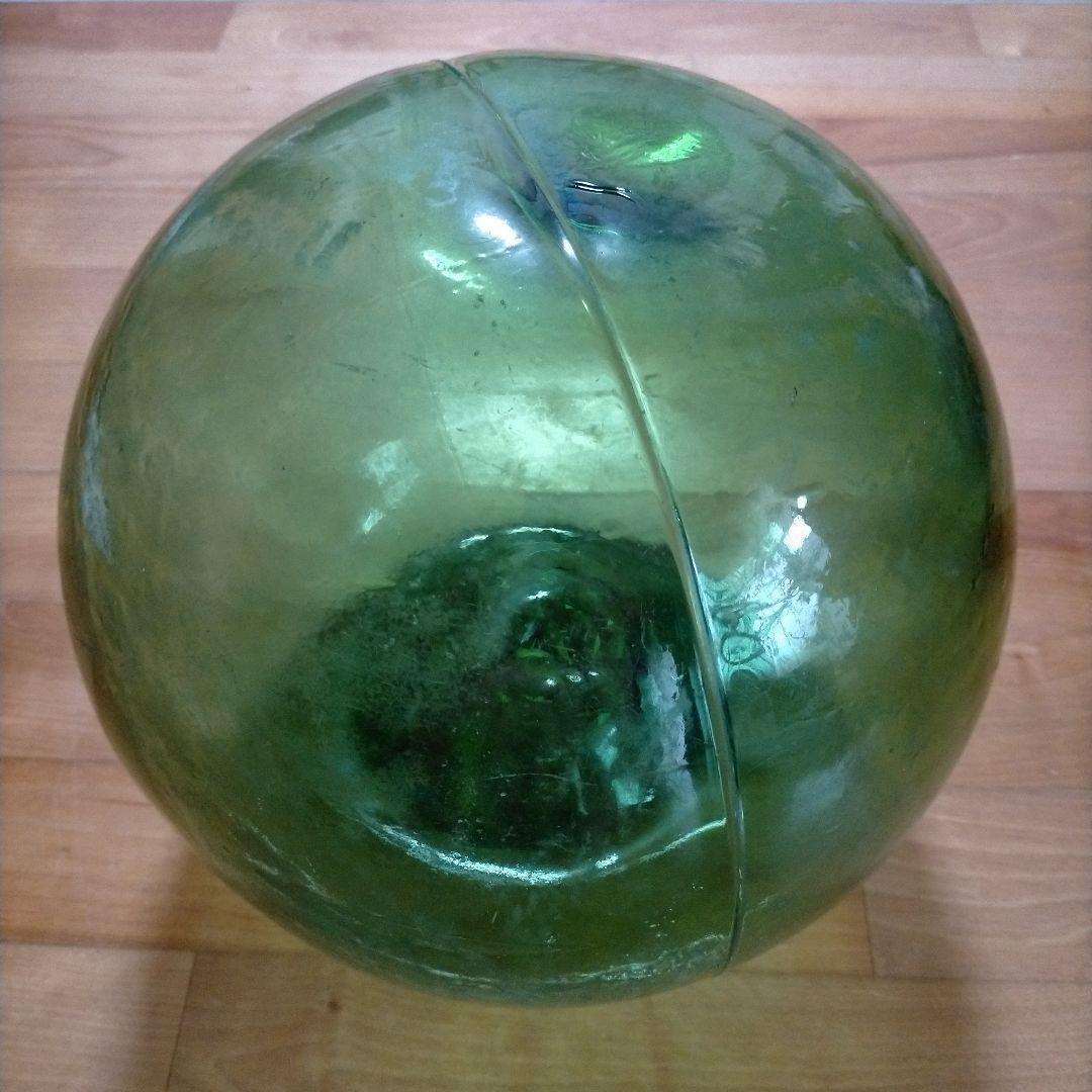 ガラス玉　浮玉　漁　道具　緑　インテリア　置物