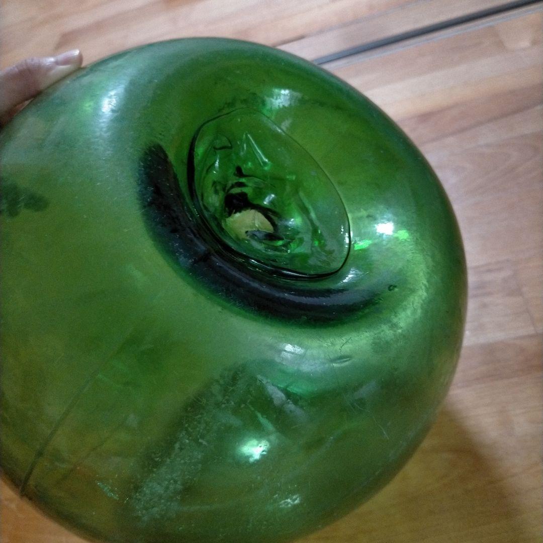 ガラス玉　浮玉　漁　道具　緑　インテリア　置物