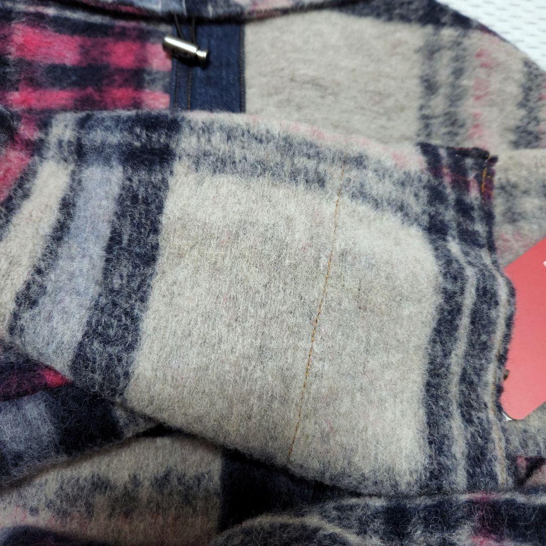 akane femme あむう　コート　レディース　チェック　ウール混