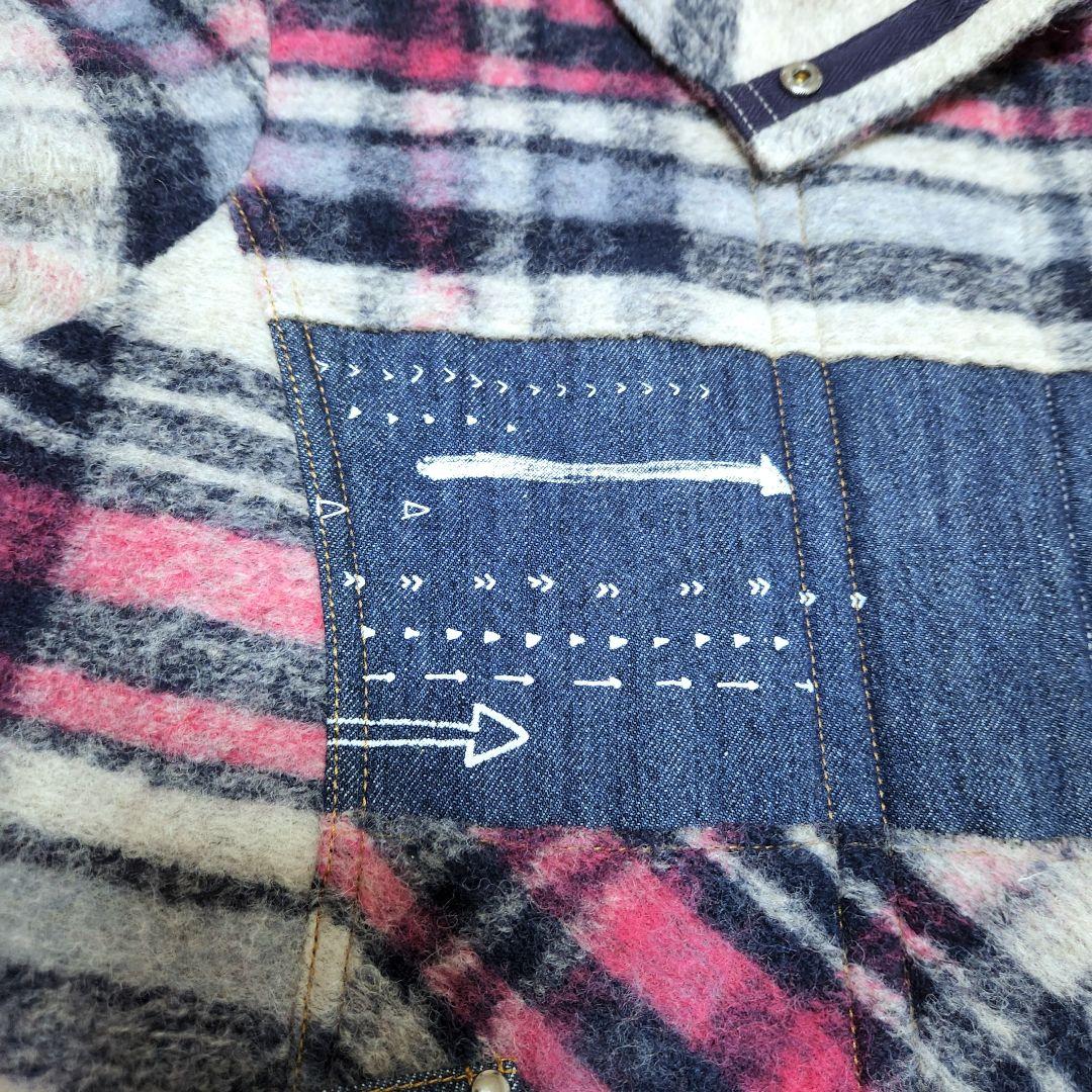 akane femme あむう　コート　レディース　チェック　ウール混