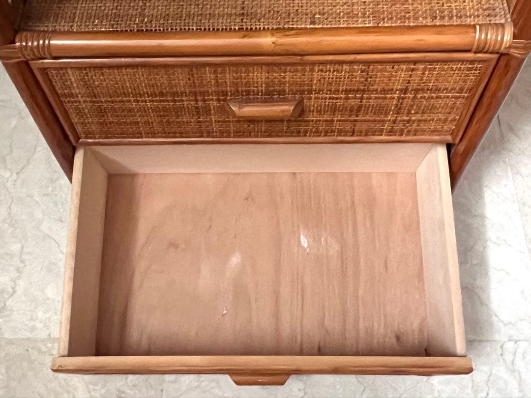 昭和レトロ 古家具 アーチ型 ラタンラック シェルフ 飾り棚 ディスプレイラック