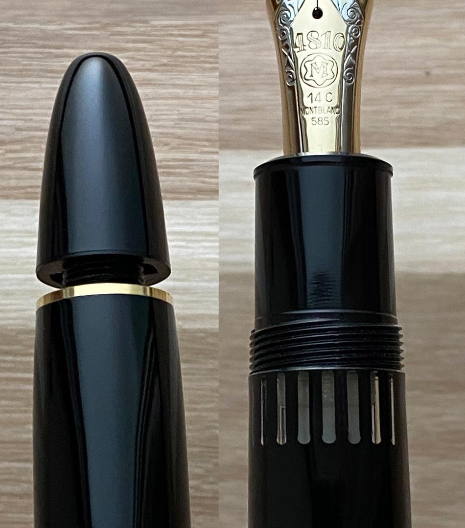 超美品　稀少 モンブラン 149 なで肩14C 中金 細字 エボナイト製 万年筆