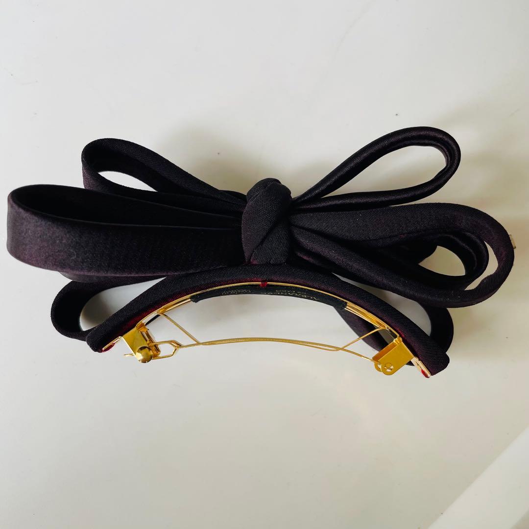 美品！ALEXANDRE DE PARIS リボン バレッタ　定価34100円