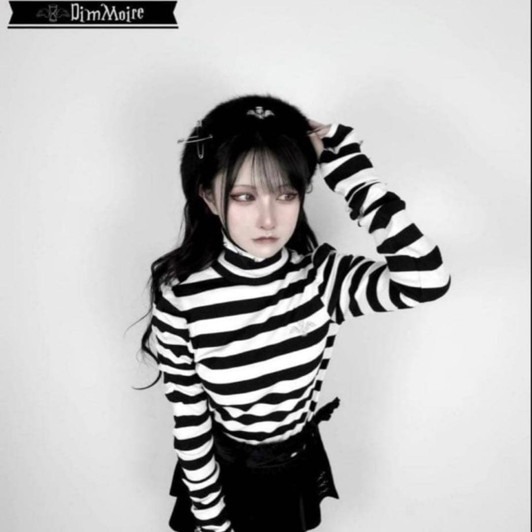 DimMoire くしゅくしゅニットトップス ボーダー