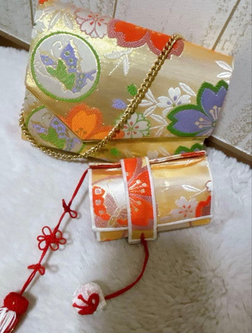 豪華逸品手描き友禅♡七五三　7歳　女の子　セット一式　ピンク朱色　ゴールド　正絹