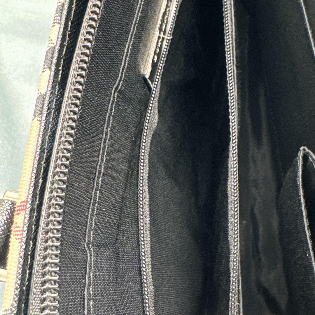 希少✨BURBERRY　バーバリー　トートバッグ　ノバチェック サフィアノレザー