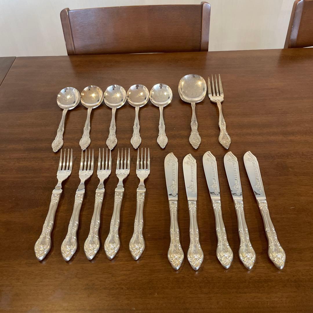 光和陶器Silver France カトラリーセット 洋白銀器 １７点