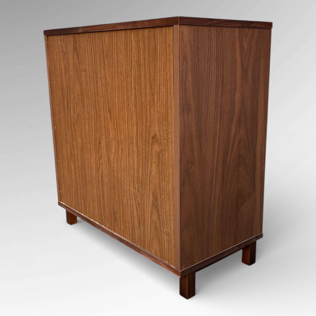 美品　無印良品　 ウォールナット　キャビネット　ガラス扉　脚付き　廃盤