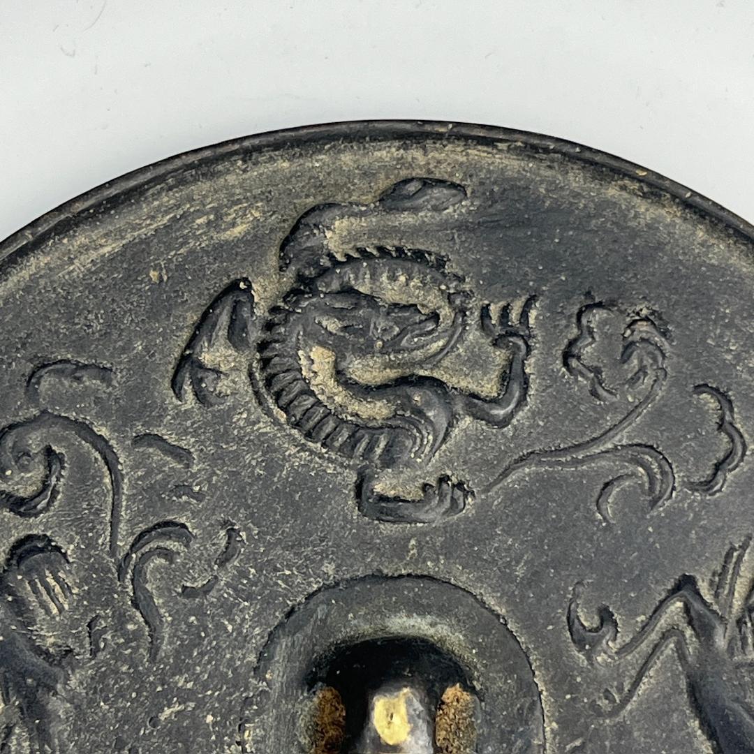 古鏡 青銅鏡 鳳凰龍麒麟鳥 中国古玩 中国美術 唐物 擺件