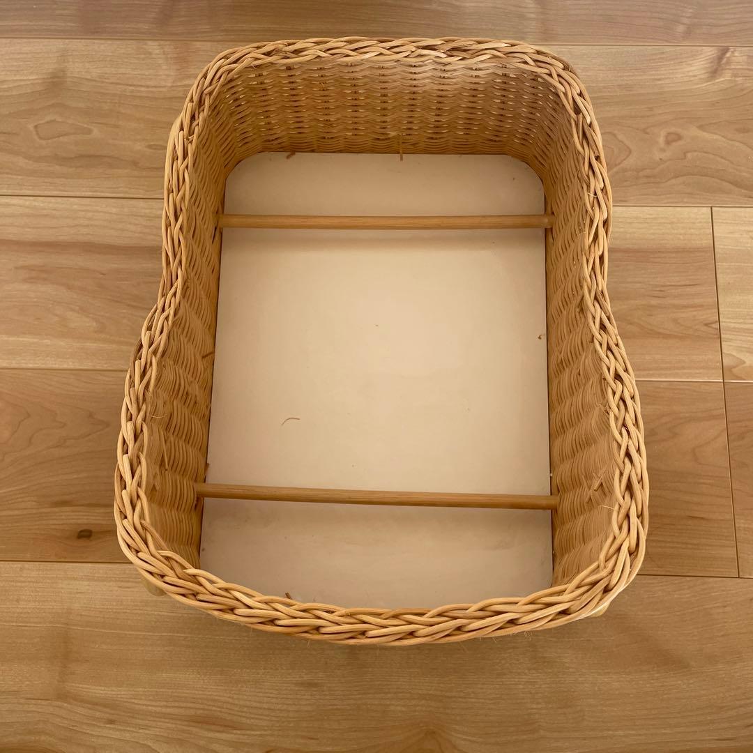 籐の入れ物　乳母車　ベビーカー型　レトロ