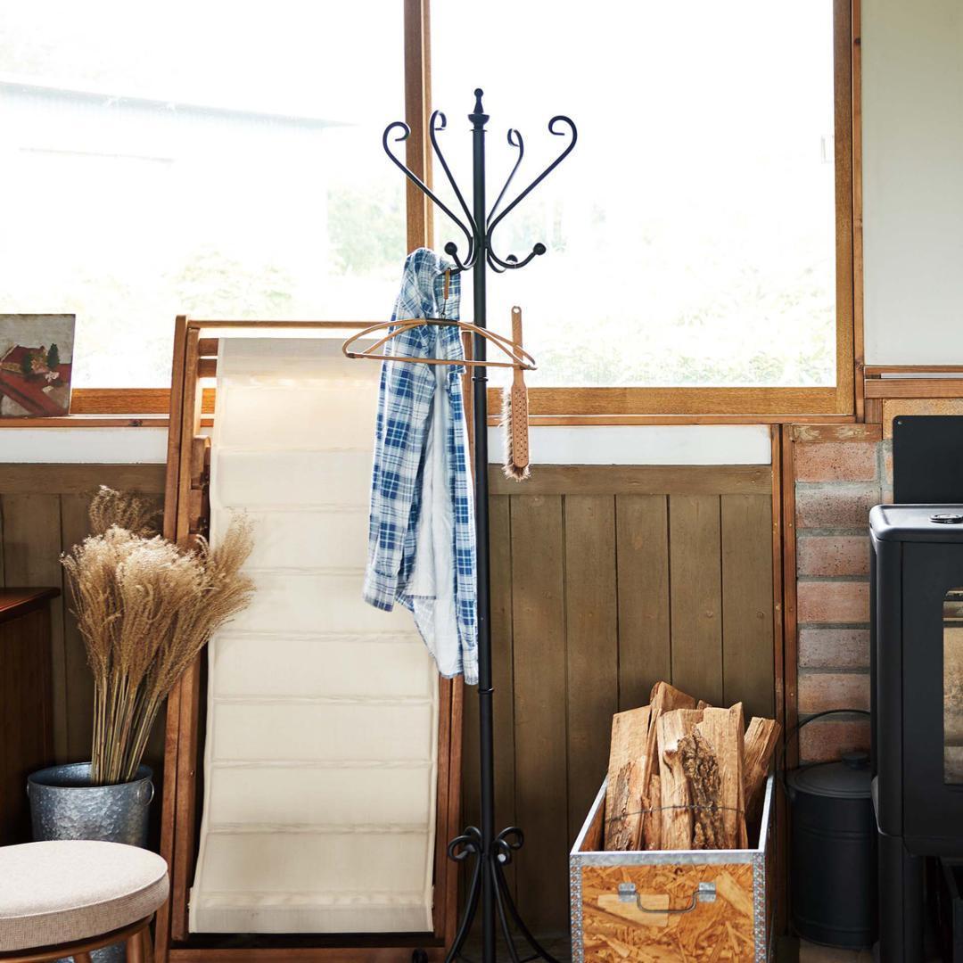 クラッシック ポールハンガー アイアン 洋服 コート 収納家具 アンティーク