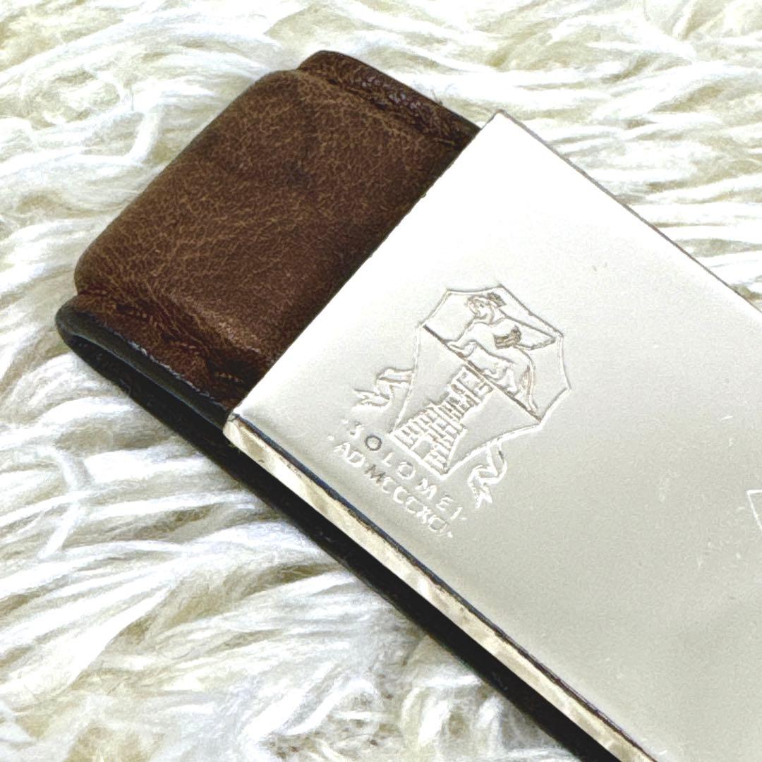 超希少✨ブルネロクチネリ　マネークリップ　シルバー金具　ロゴ打刻　マグネット式
