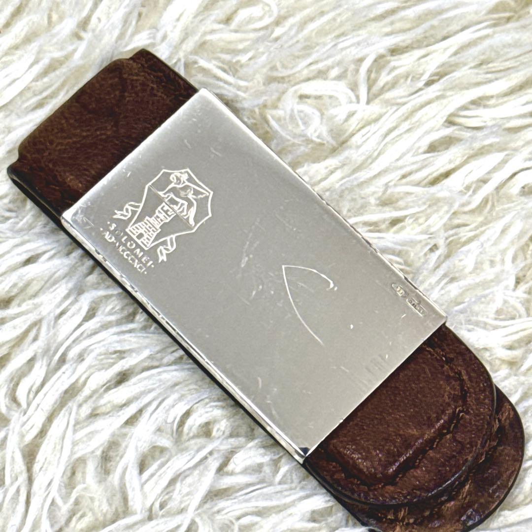 超希少✨ブルネロクチネリ　マネークリップ　シルバー金具　ロゴ打刻　マグネット式