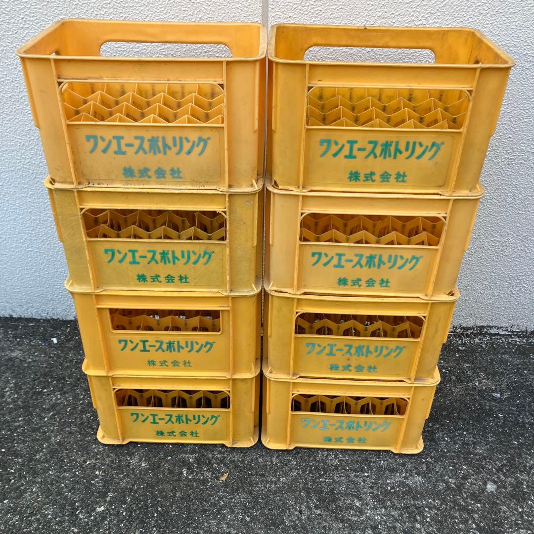 ジュース瓶ケース 8個　コンテナ　ケース　ボックス　ビールケース 昭和レトロ　③